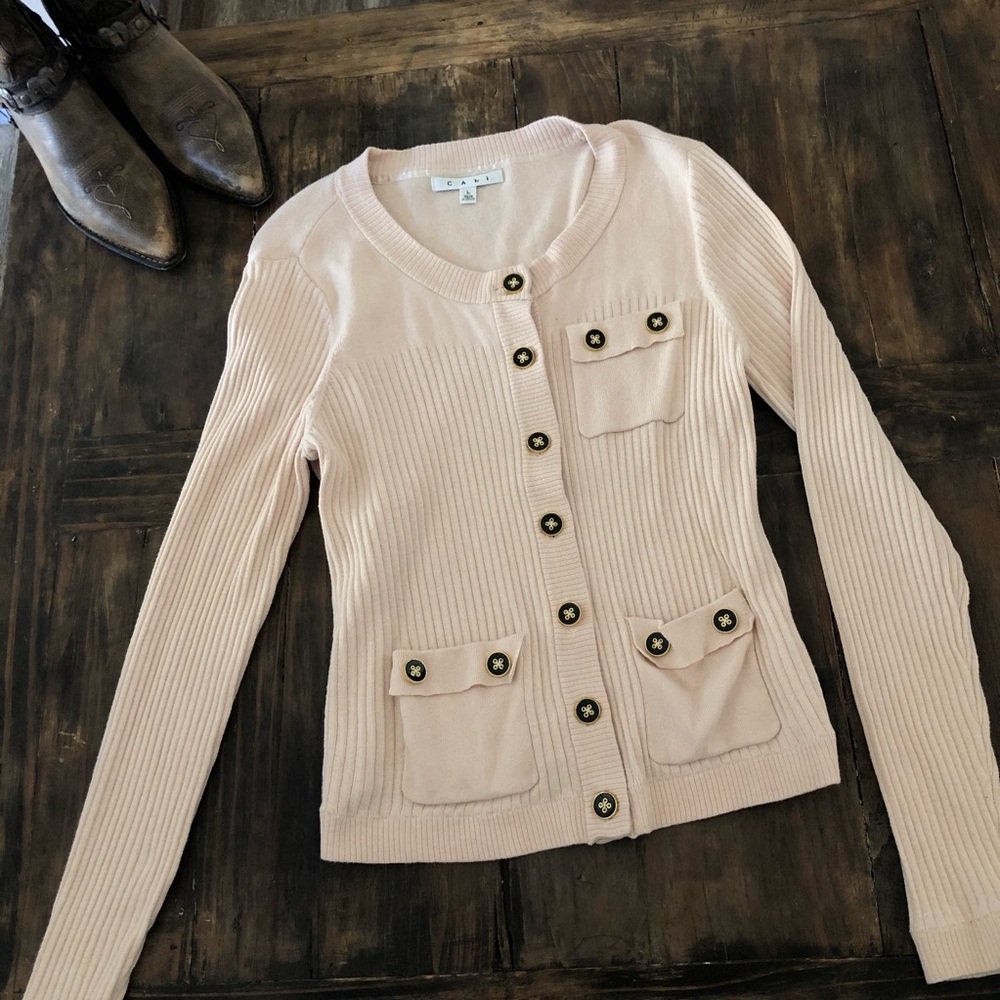 Cabi Cameo Cashmere Blend Cardigan Sweater